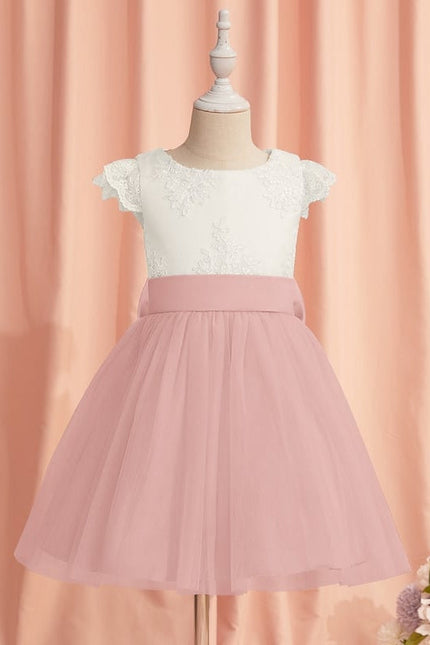 Robe Demoiselle Rose Poudré Tulle