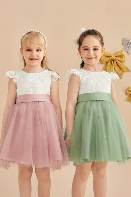 Robe Demoiselle Rose Poudré Tulle
 - gallery 5