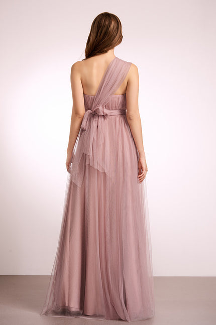 Robe Demoiselle Rose Encolure Aérienne - gallery 6